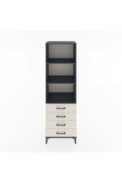 Hyperion Dolap 3 Raflı 4 Çekmeceli 60x44x195 Antrasit-Aytaşı