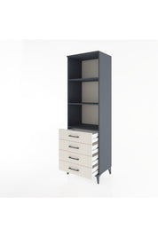 Hyperion Dolap 3 Raflı 4 Çekmeceli 60x44x195 Antrasit-Aytaşı