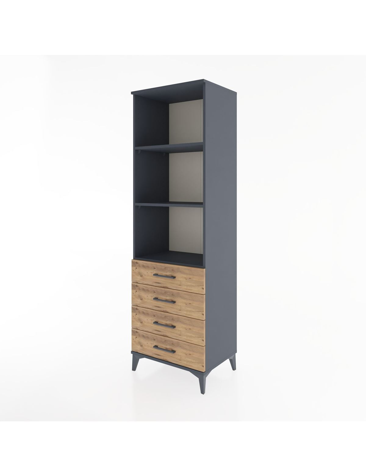 Hyperion Dolap 3 Raflı 4 Çekmeceli 60x44x195 - S59M108V6B