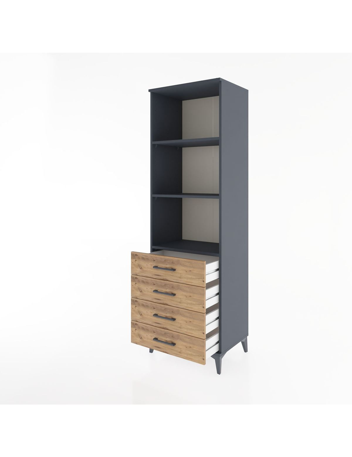 Hyperion Dolap 3 Raflı 4 Çekmeceli 60x44x195 - S59M108V6B