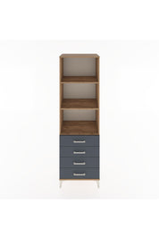 Hyperion Dolap 3 Raflı 4 Çekmeceli 60x44x195 Çam-Antrasit