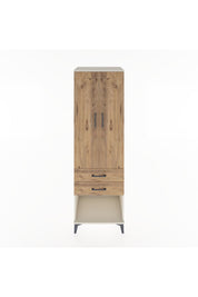 Hyperion Dolap Tek Raflı 2 Çekmeceli Tek Askılı 60x44x195 Aytaşı-Çam