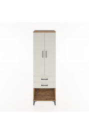 Hyperion Dolap Tek Raflı 2 Çekmeceli Tek Askılı 60x44x195 Çam-Aytaşı