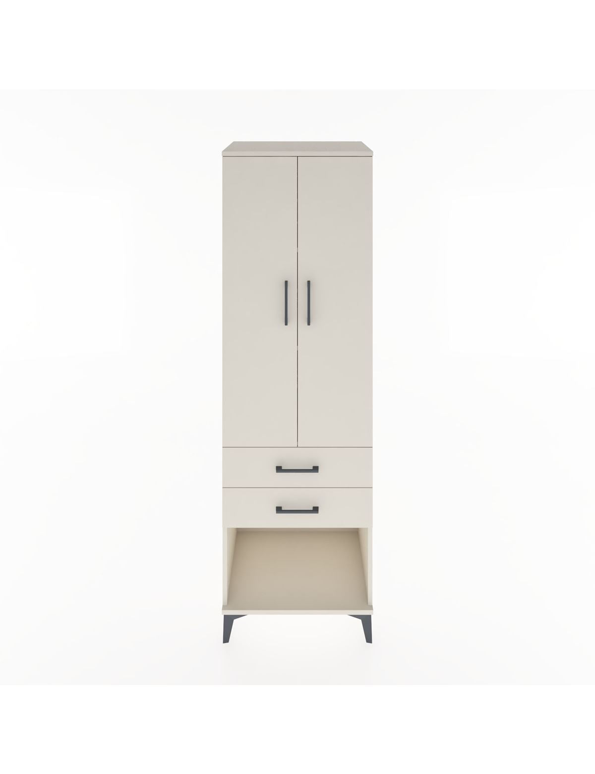 Hyperion Dolap 3 Raflı 2 Çekmeceli 2 Kapaklı 60x44x195 Aytaşı-Aytaşı