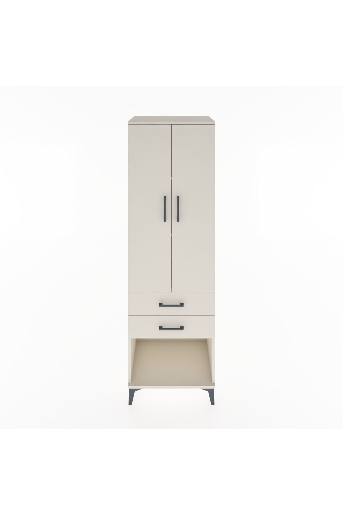 Hyperion Dolap 3 Raflı 2 Çekmeceli 2 Kapaklı 60x44x195 Aytaşı-Aytaşı