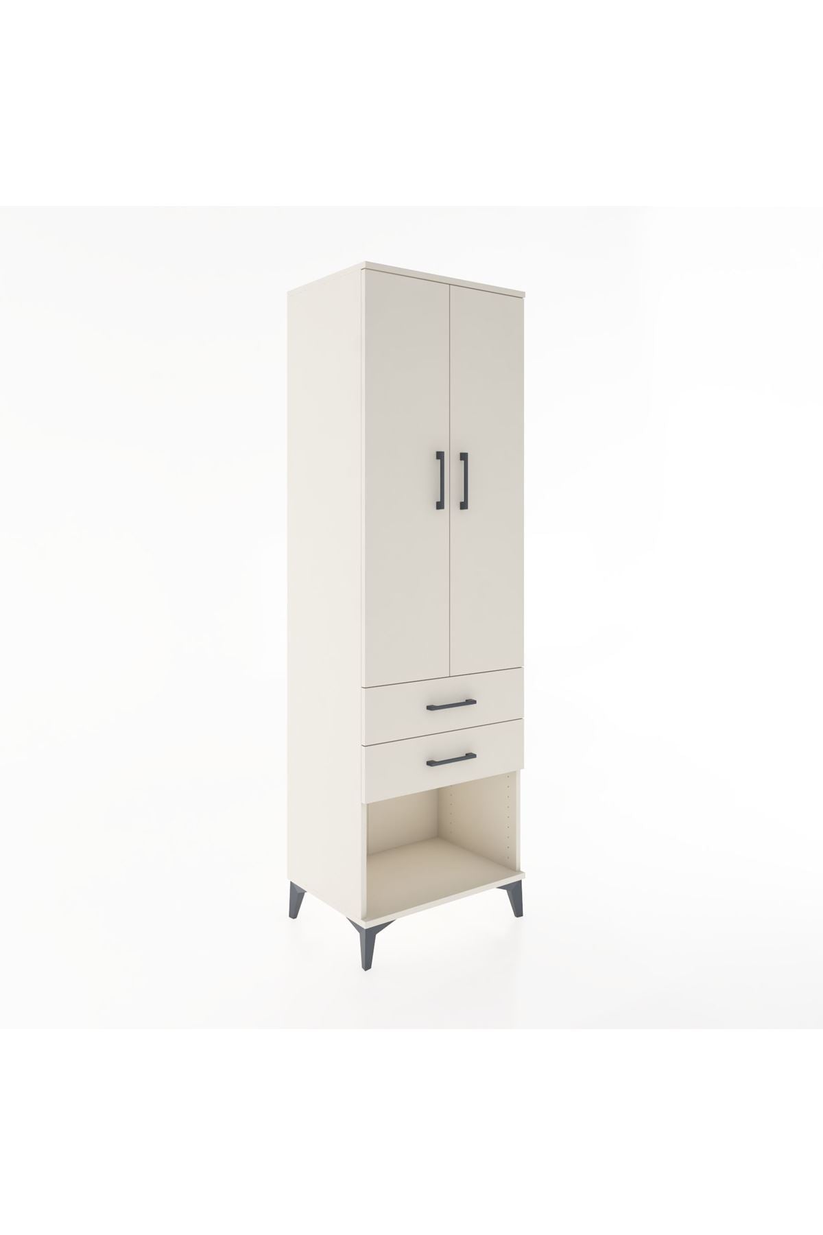 Hyperion Dolap 3 Raflı 2 Çekmeceli 2 Kapaklı 60x44x195 Aytaşı-Aytaşı