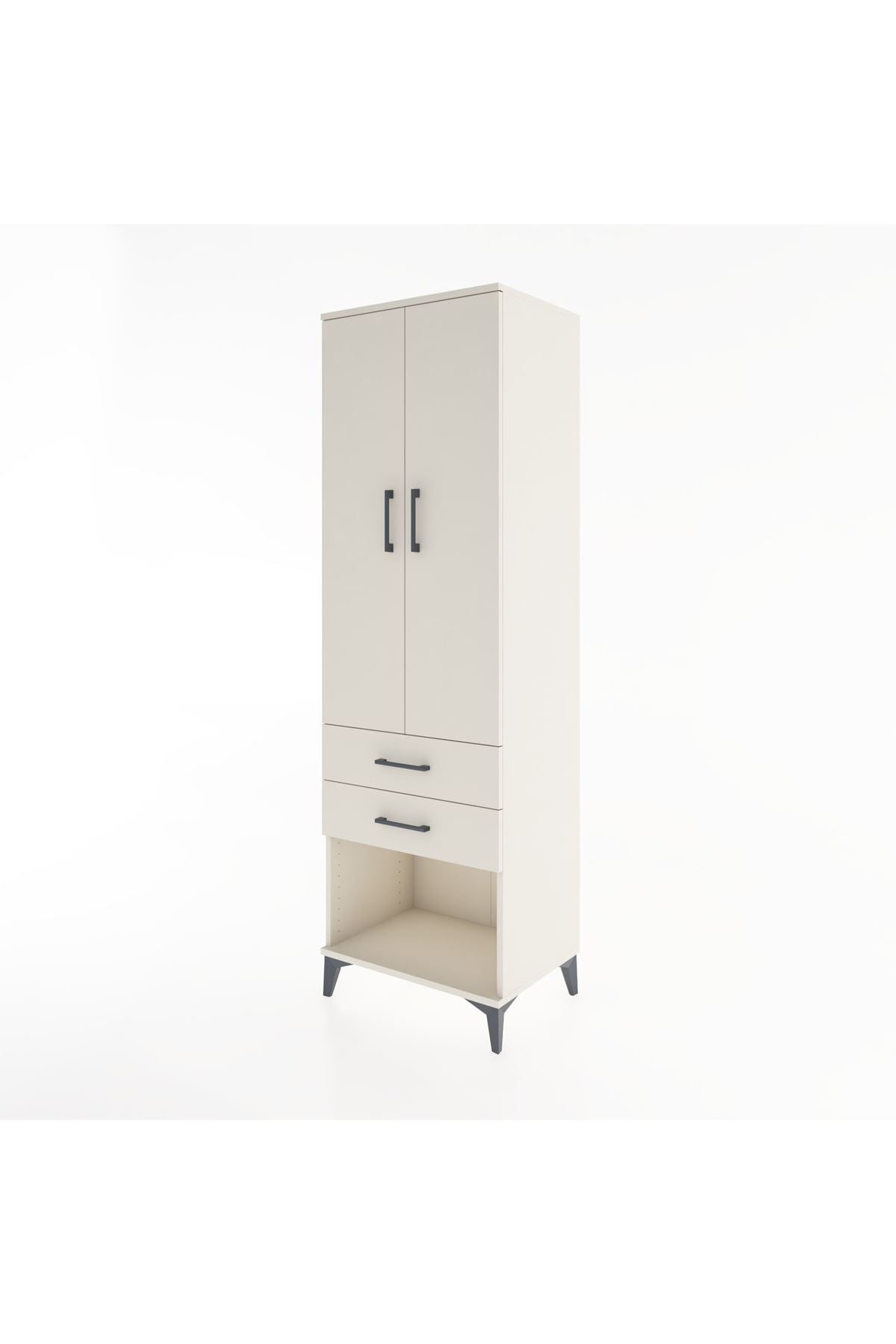 Hyperion Dolap 3 Raflı 2 Çekmeceli 2 Kapaklı 60x44x195 Aytaşı-Aytaşı