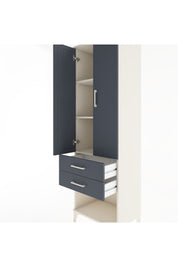 Hyperion Dolap 3 Raflı 2 Çekmeceli 2 Kapaklı 60x44x195 Aytaşı-Antrasit