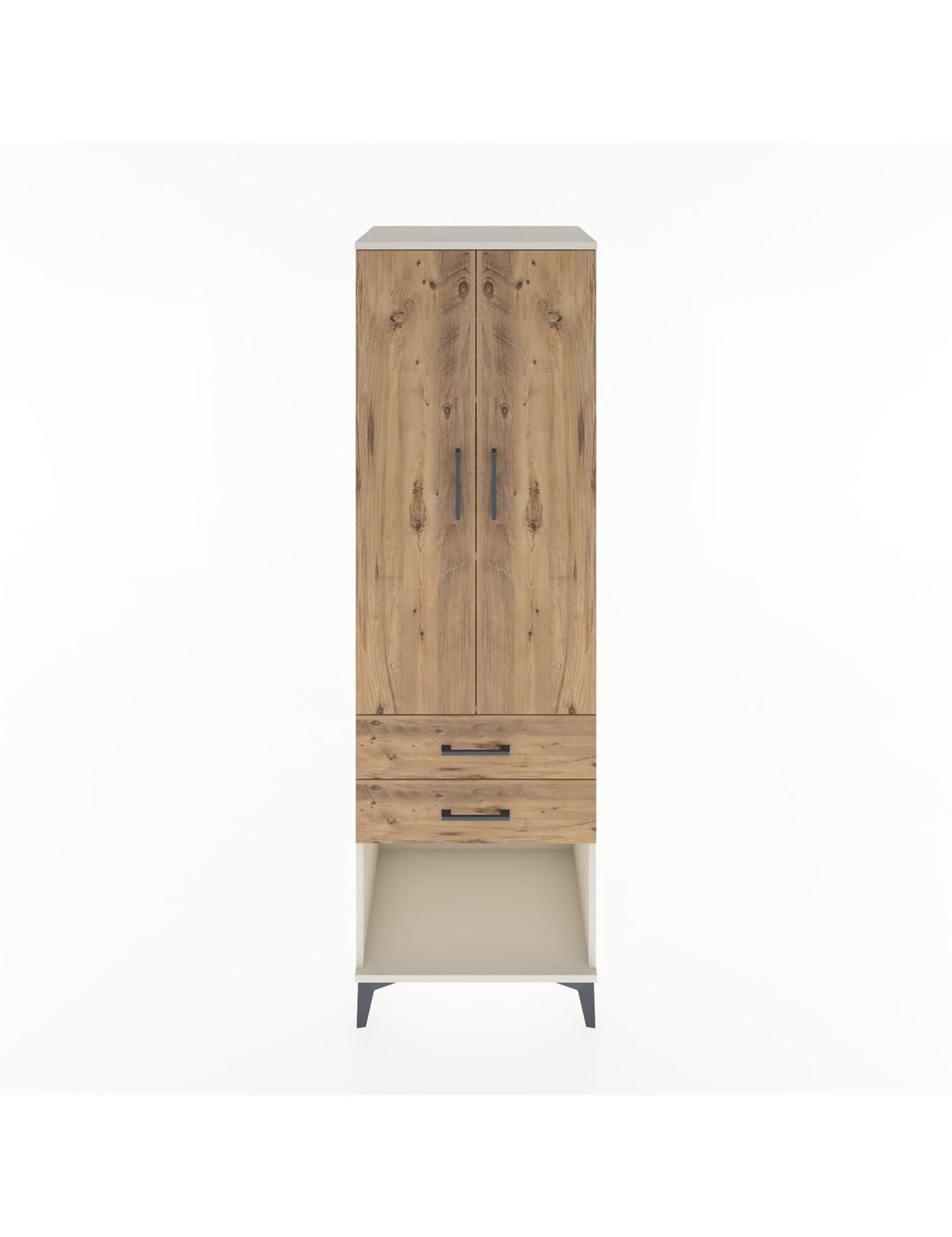 Hyperion Dolap 3 Raflı 2 Çekmeceli 2 Kapaklı 60x44x195 Aytaşı-Çam