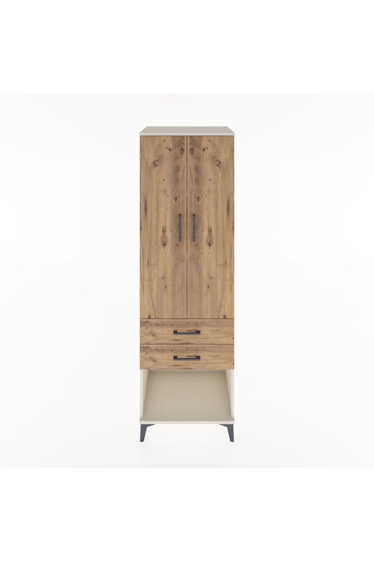 Hyperion Dolap 3 Raflı 2 Çekmeceli 2 Kapaklı 60x44x195 Aytaşı-Çam