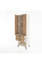 Hyperion Dolap 3 Raflı 2 Çekmeceli 2 Kapaklı 60x44x195 Aytaşı-Çam