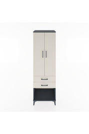 Hyperion Dolap 3 Raflı 2 Çekmeceli 2 Kapaklı 60x44x195 Antrasit-Aytaşı