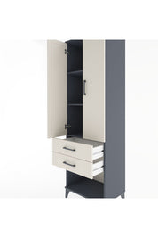 Hyperion Dolap 3 Raflı 2 Çekmeceli 2 Kapaklı 60x44x195 Antrasit-Aytaşı