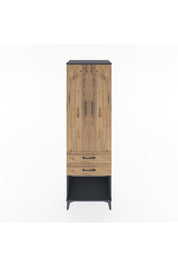 Hyperion Dolap 3 Raflı 2 Çekmeceli 2 Kapaklı 60x44x195 Antrasit-Çam