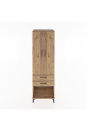 Hyperion Dolap 3 Raflı 2 Çekmeceli 2 Kapaklı 60x44x195 Çam-Çam