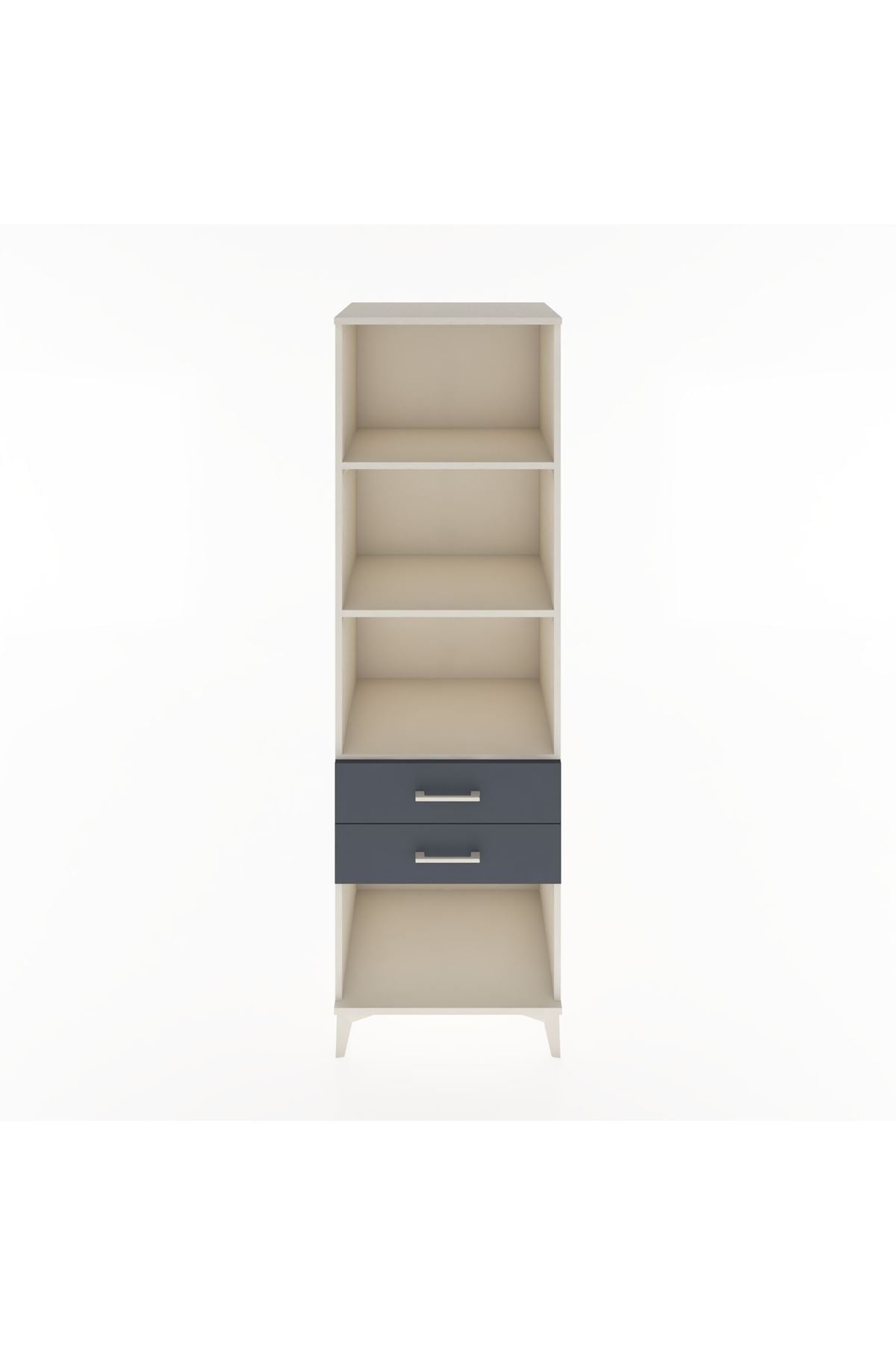 Hyperion Dolap 3 Raflı 2 Çekmeceli 60x44x195 Aytaşı-Antrasit