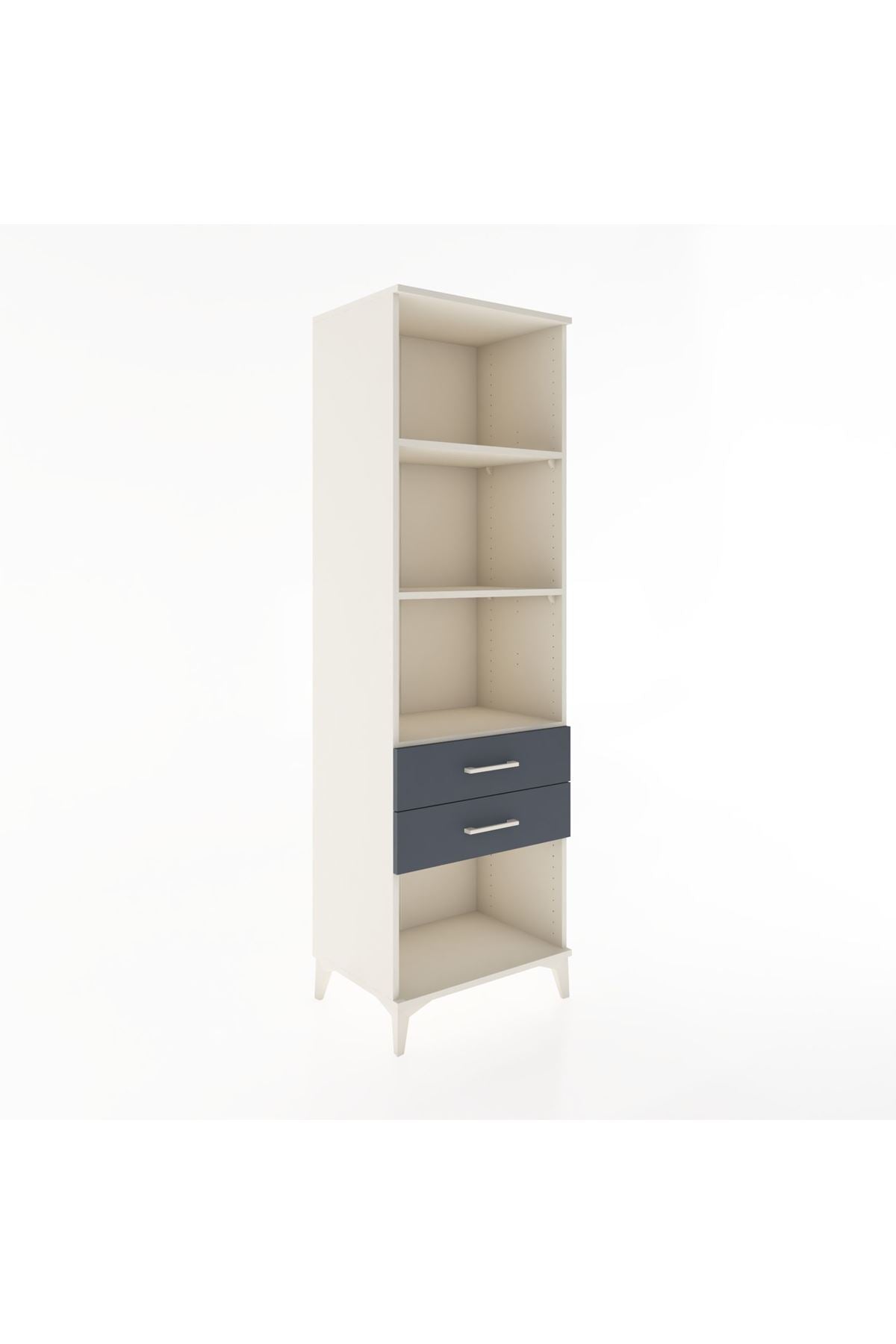 Hyperion Dolap 3 Raflı 2 Çekmeceli 60x44x195 Aytaşı-Antrasit