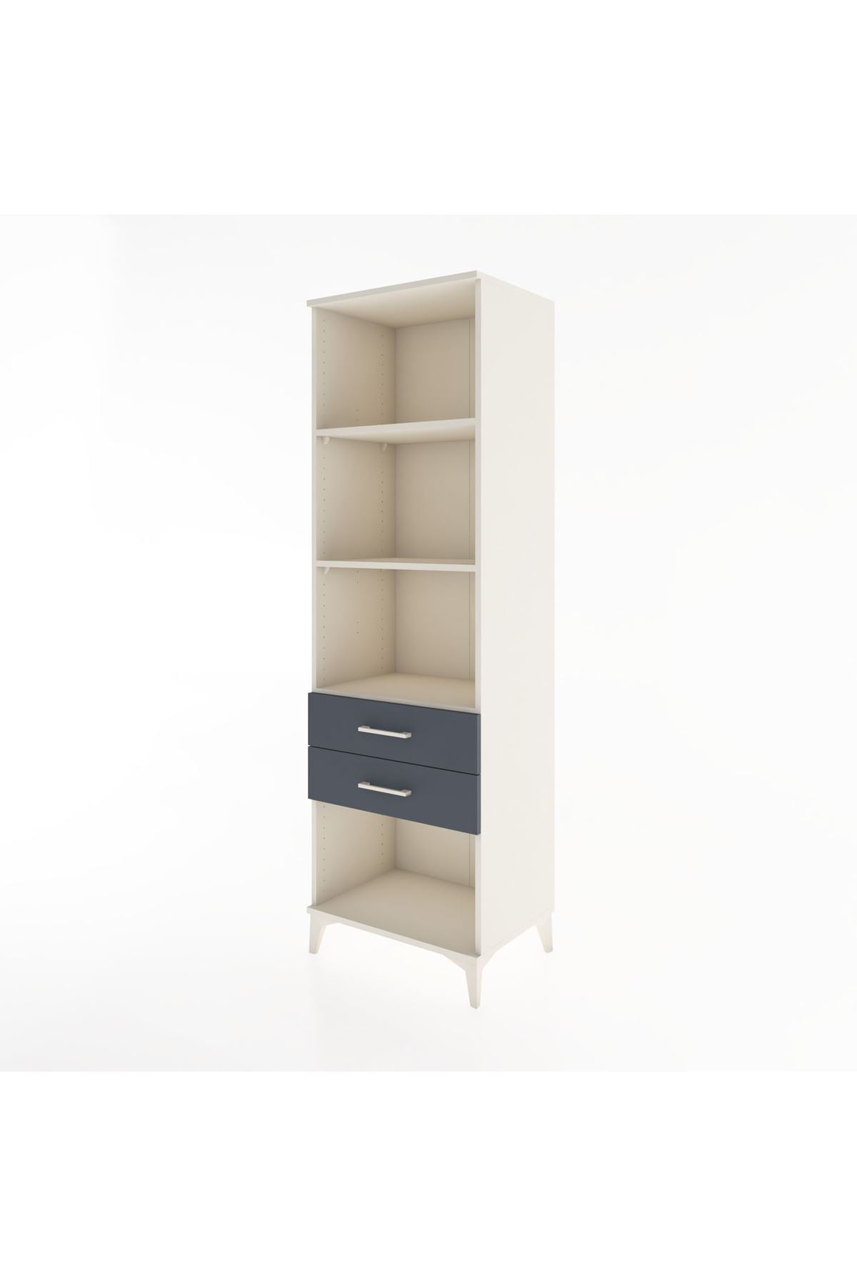 Hyperion Dolap 3 Raflı 2 Çekmeceli 60x44x195 Aytaşı-Antrasit