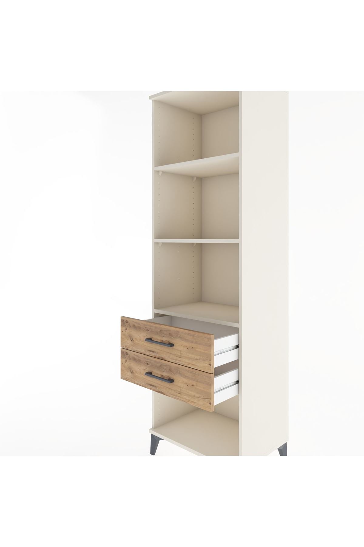 Hyperion Dolap 3 Raflı 2 Çekmeceli 60x44x195 Aytaşı-Çam