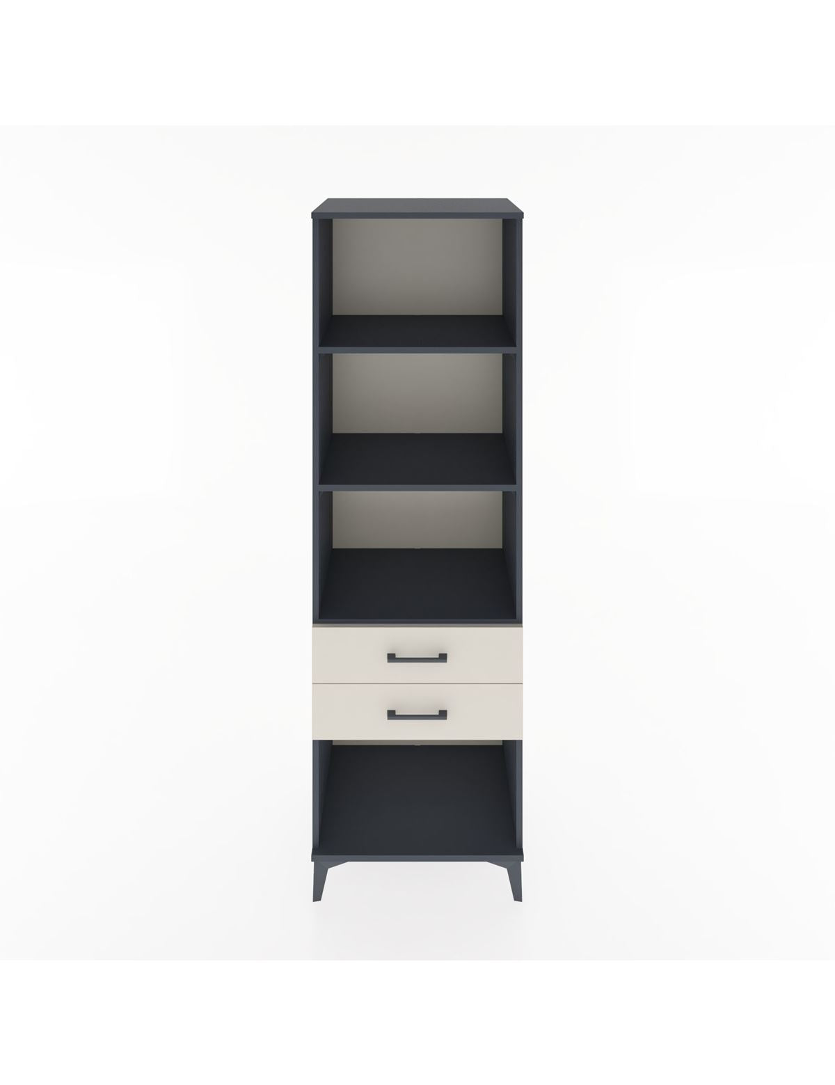 Hyperion Dolap 3 Raflı 2 Çekmeceli 60x44x195 Antrasit-Aytaşı