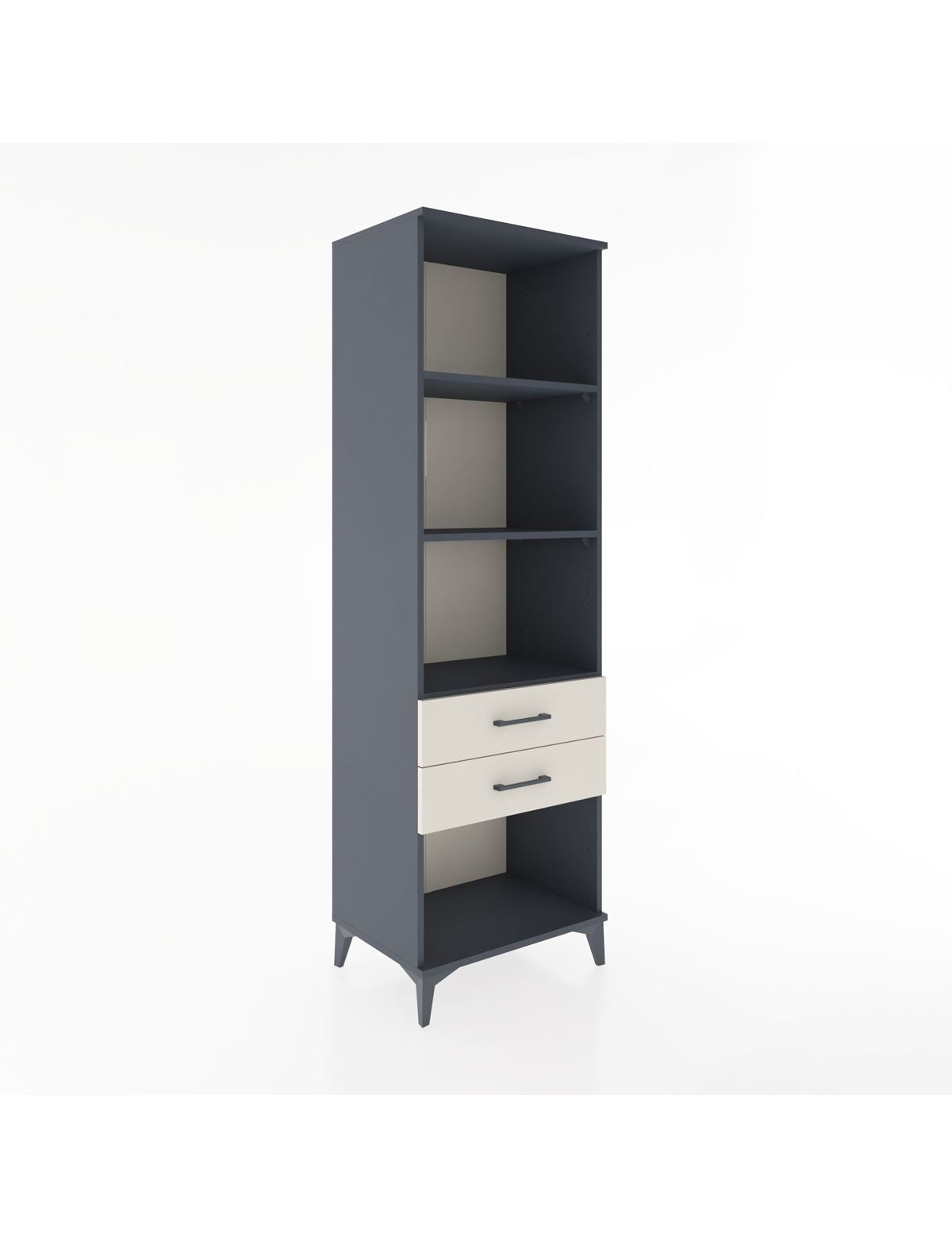 Hyperion Dolap 3 Raflı 2 Çekmeceli 60x44x195 Antrasit-Aytaşı