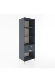 Hyperion Dolap 3 Raflı 2 Çekmeceli 60x44x195 Antrasit-Antrasit