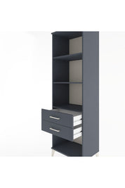 Hyperion Dolap 3 Raflı 2 Çekmeceli 60x44x195 Antrasit-Antrasit