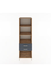 Hyperion Dolap 3 Raflı 2 Çekmeceli 60x44x195 Çam-Antrasit