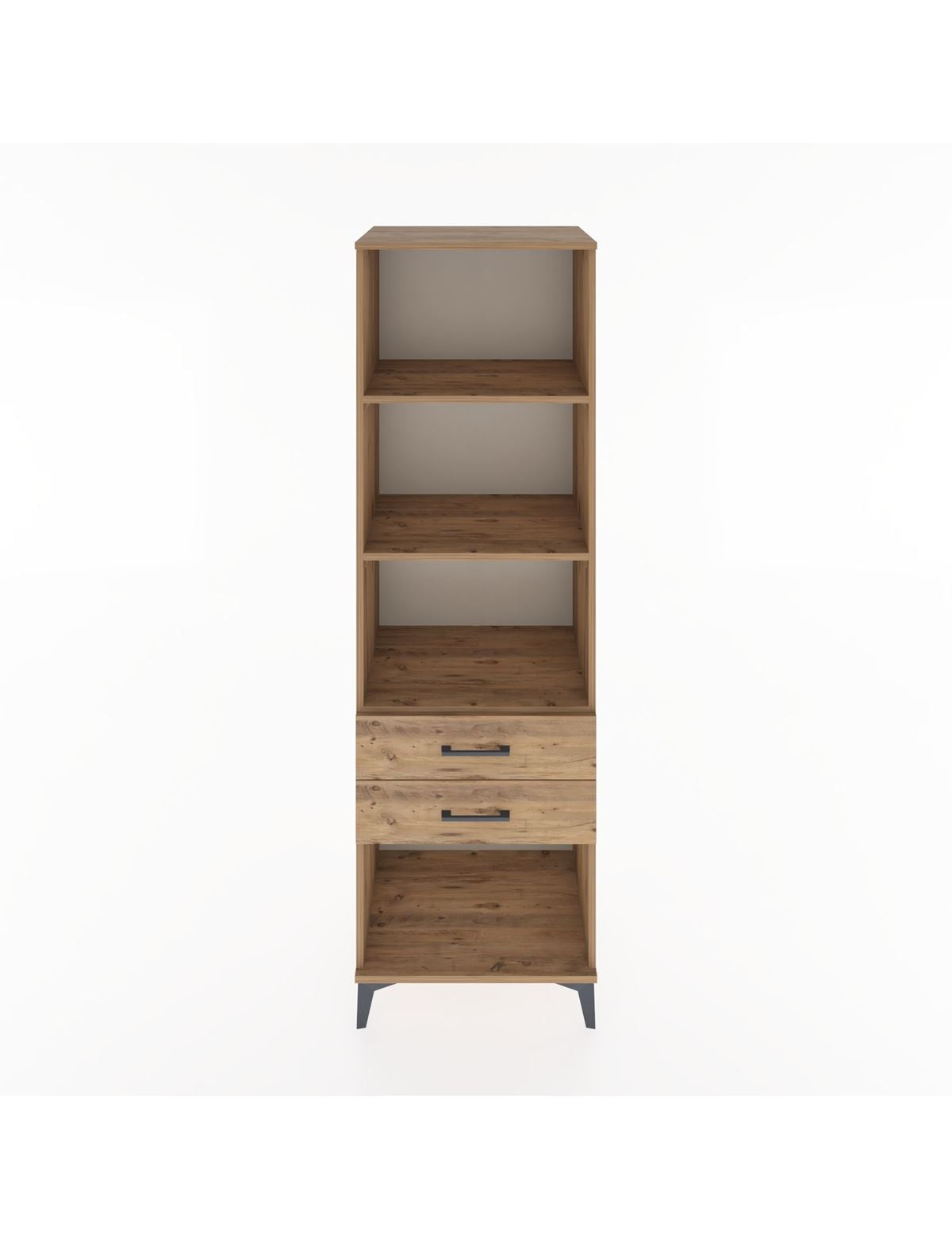 Hyperion Dolap 3 Raflı 2 Çekmeceli 60x44x195 Çam-Çam