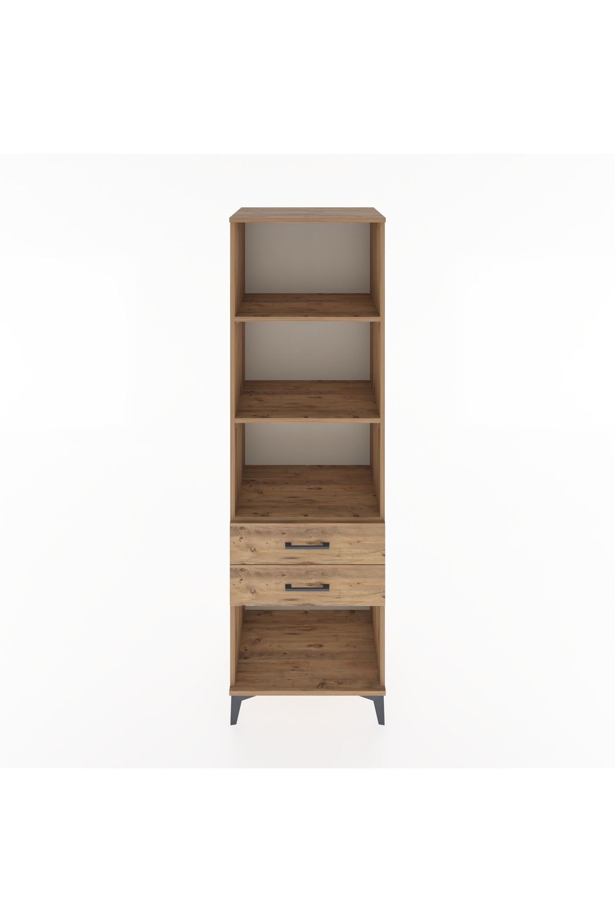 Hyperion Dolap 3 Raflı 2 Çekmeceli 60x44x195 Çam-Çam