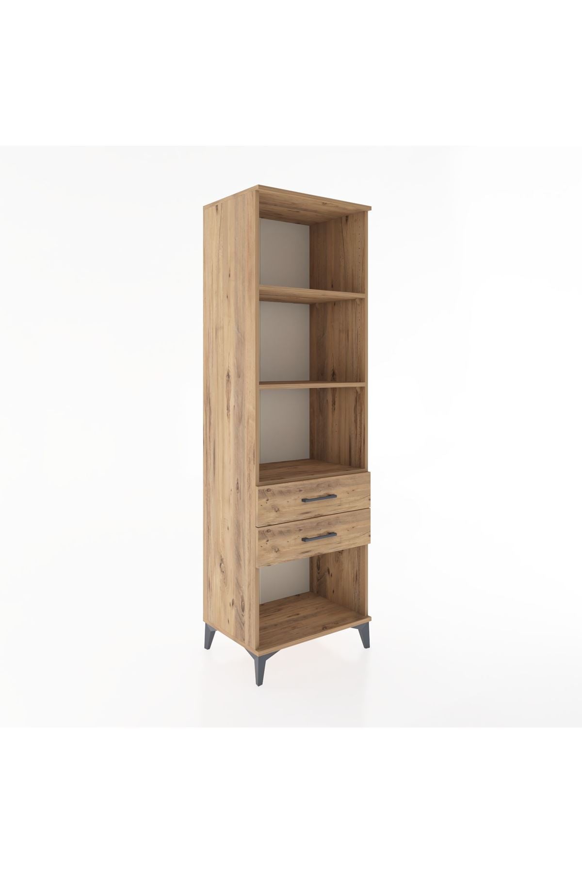 Hyperion Dolap 3 Raflı 2 Çekmeceli 60x44x195 Çam-Çam