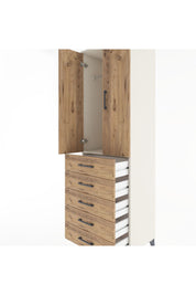 Hyperion Dolap Tek Raflı 5 Çekmeceli Tek Askılı 60x44x195 Aytaşı-Çam