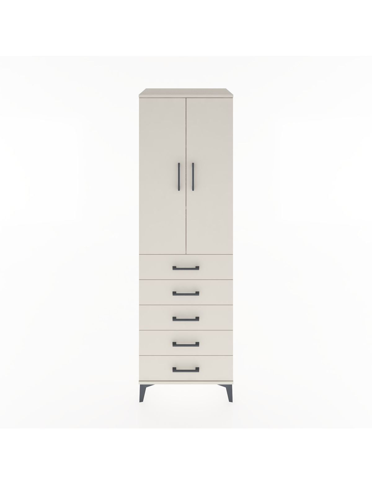 Hyperion Dolap 3 Raflı 5 Çekmeceli 2 Kapaklı 60x44x195 Aytaşı-Aytaşı