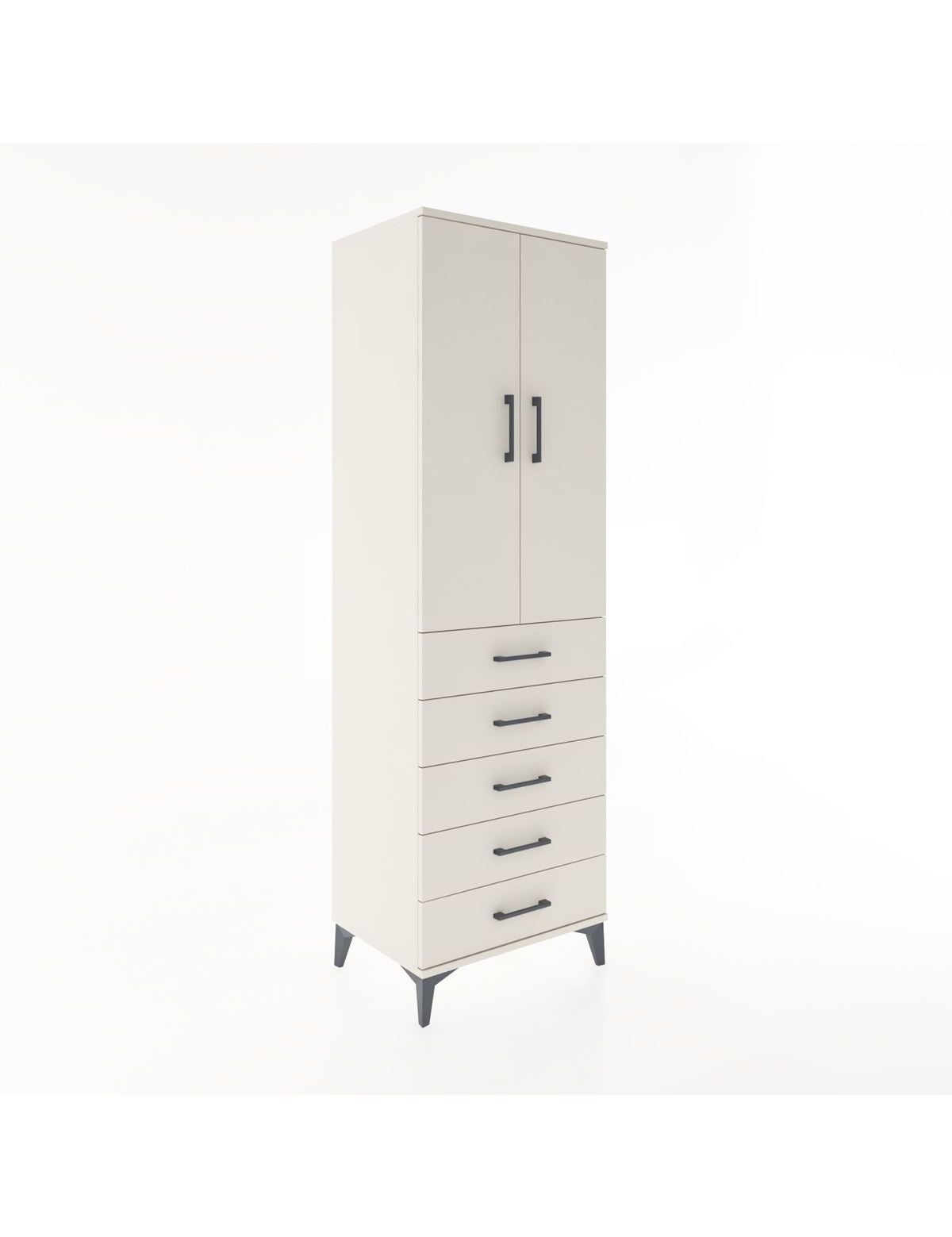 Hyperion Dolap 3 Raflı 5 Çekmeceli 2 Kapaklı 60x44x195 Aytaşı-Aytaşı