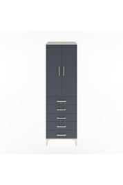 Hyperion Dolap 3 Raflı 5 Çekmeceli 2 Kapaklı 60x44x195 Aytaşı-Antrasit