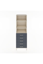 Hyperion Dolap 3 Raflı 5 Çekmeceli 60x44x195 Aytaşı-Antrasit