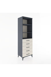 Hyperion Dolap 3 Raflı 5 Çekmeceli 60x44x195 Antrasit-Aytaşı
