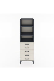 Hyperion Dolap 3 Raflı 5 Çekmeceli 60x44x195 Antrasit-Aytaşı