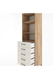 Hyperion Dolap 3 Raflı 5 Çekmeceli 60x44x195 Çam-Aytaşı