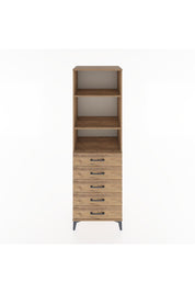 Hyperion Dolap 3 Raflı 5 Çekmeceli 60x44x195 Çam-Çam