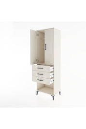 Hyperion Dolap Tek Raflı 3 Çekmeceli Tek Askılı 60x44x195 Aytaşı-Aytaşı