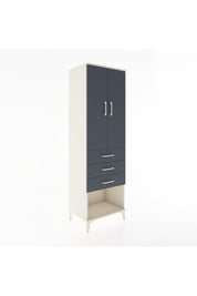 Hyperion Dolap Tek Raflı 3 Çekmeceli Tek Askılı 60x44x195 Aytaşı-Antrasit