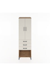 Hyperion Dolap Tek Raflı 3 Çekmeceli Tek Askılı 60x44x195 Çam-Aytaşı