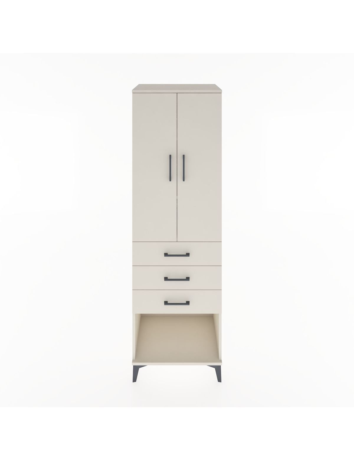 Hyperion Dolap 3 Raflı 3 Çekmeceli 2 Kapaklı 60x44x195 Aytaşı-Aytaşı