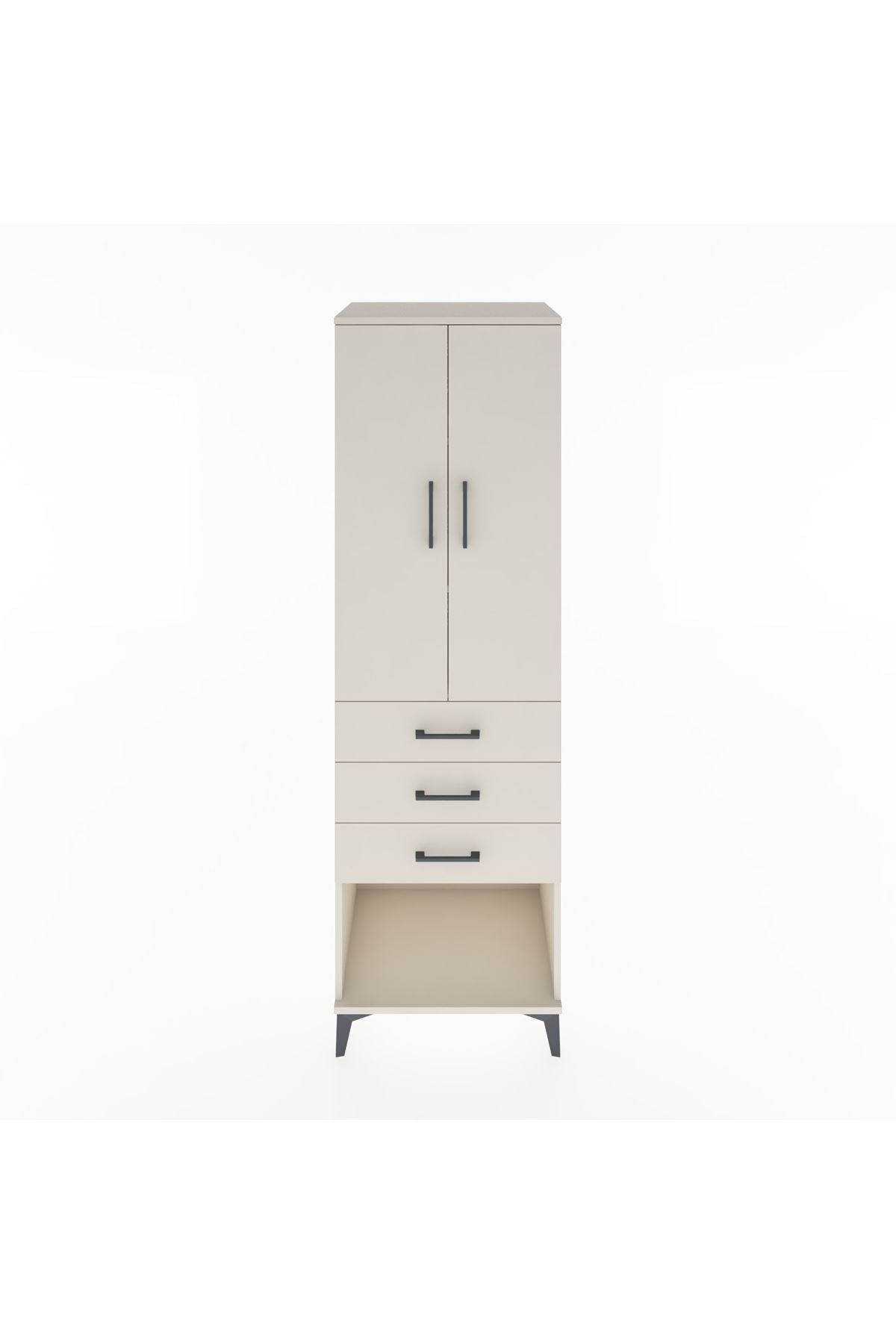 Hyperion Dolap 3 Raflı 3 Çekmeceli 2 Kapaklı 60x44x195 Aytaşı-Aytaşı