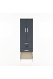 Hyperion Dolap 3 Raflı 3 Çekmeceli 2 Kapaklı 60x44x195 Aytaşı-Antrasit