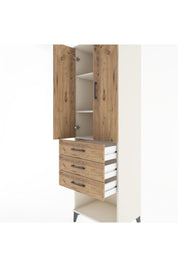 Hyperion Dolap 3 Raflı 3 Çekmeceli 2 Kapaklı 60x44x195 Aytaşı-Çam
