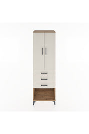 Hyperion Dolap 3 Raflı 3 Çekmeceli 2 Kapaklı 60x44x195 Çam-Aytaşı