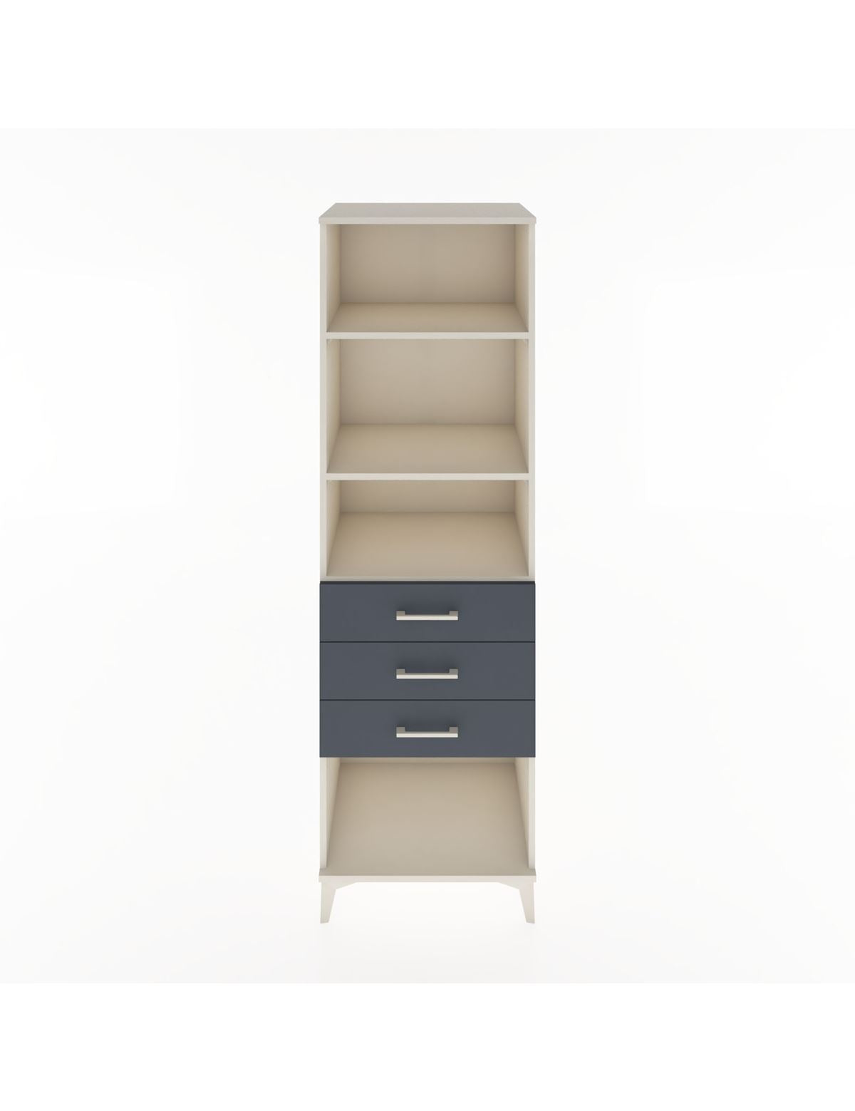 Hyperion Dolap 3 Raflı 3 Çekmeceli 60x44x195 Aytaşı-Antrasit