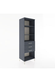 Hyperion Dolap 3 Raflı 3 Çekmeceli 60x44x195 Antrasit-Antrasit